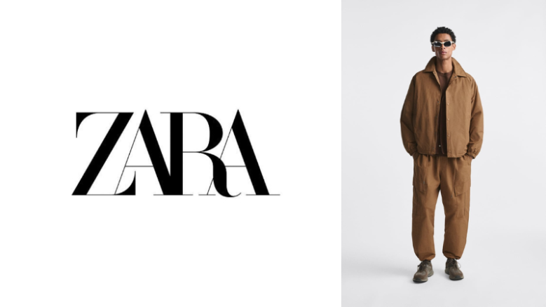 ZARA　ロゴ＋コーデ